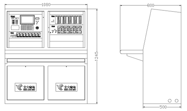 JB-TT-JBF-11SF-H火災(zāi)報警控制器結(jié)構(gòu)尺寸